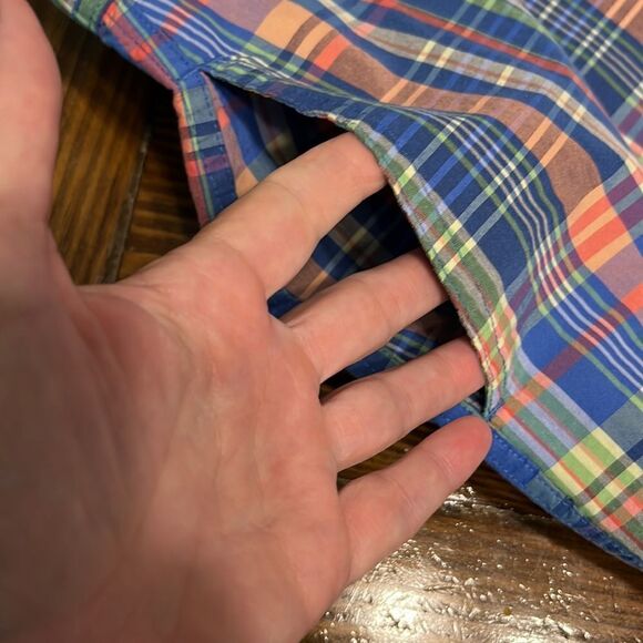 Brooks Brothers 346 Mens Madras Plaid Swim Trunks w/liner - Picture 4 of 7